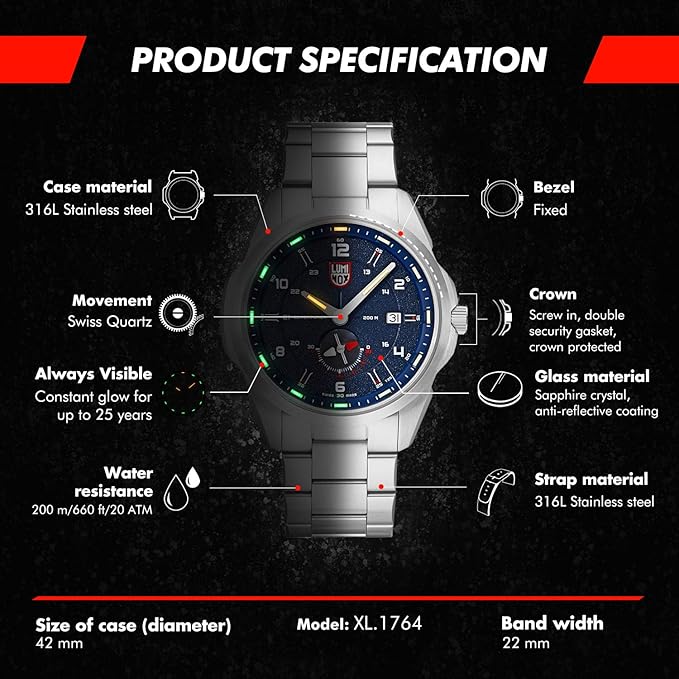 Reloj hombre Luminox XL.1764 (Ø 42 mm)