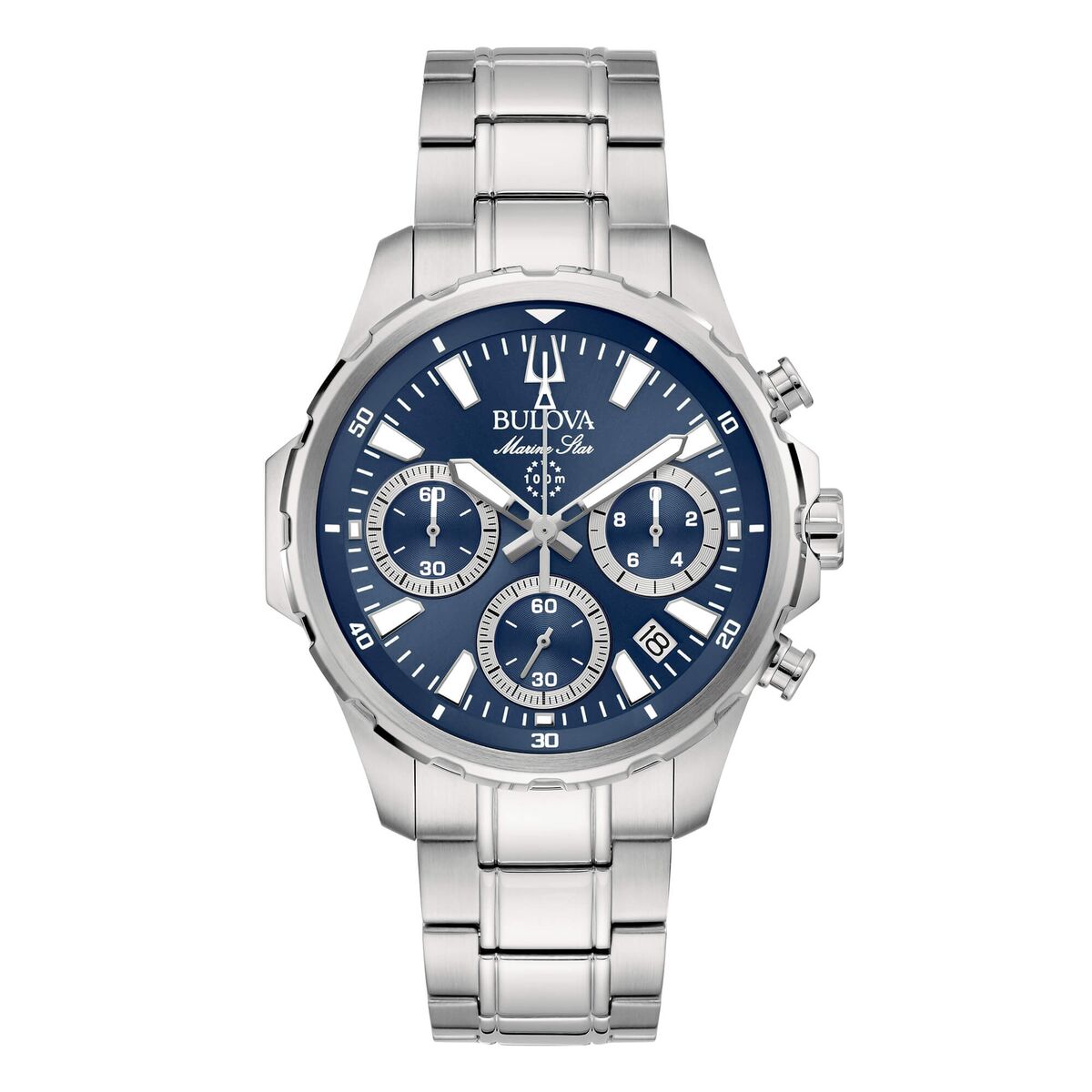 Reloj Hombre Bulova Marine Star 96B466 Plateado